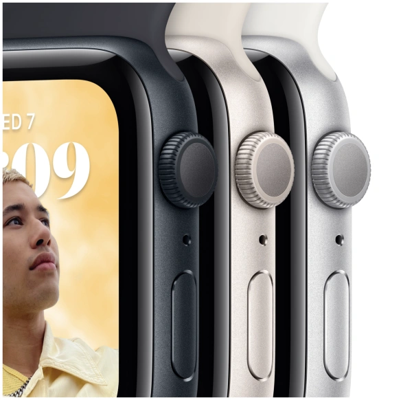 Apple Watch Series SE 2023 44mm Starlight Aluminum Case with Starlight Sport Loop