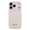 Guess для iPhone 17 Pro чехол Liquid silicone Gold metal logo & Camera Hard Pink (MagSafe)